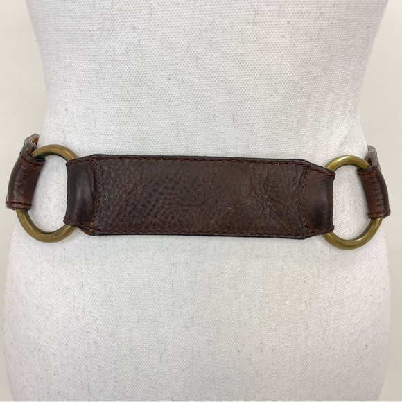 DKNY Vintage Leather Harness Belt Small Brown - Picture 6 of 16